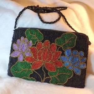 Hand Beaded Floral Purse